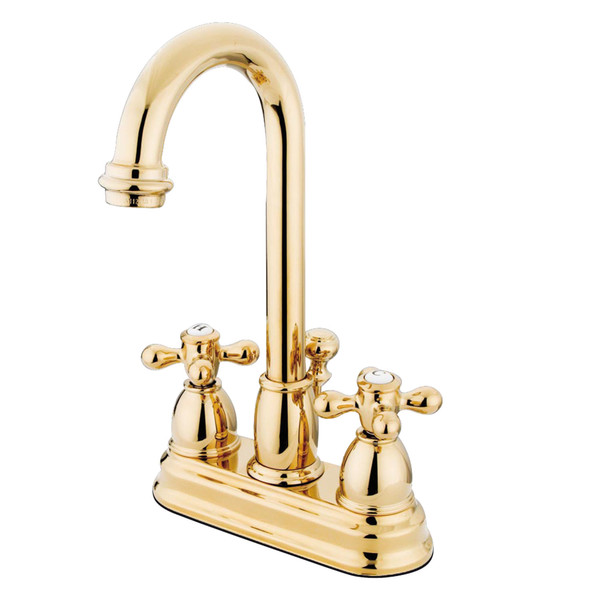 Kingston Brass 4" Centerset Bathroom Faucet, Polished Brass KB3612AX